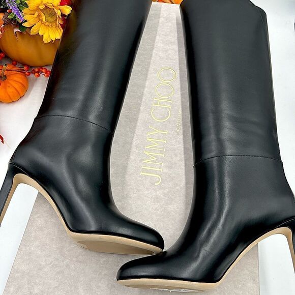 SOLD!!!!  Women’s jimmy Choo, Karter  85 knee high boots size 37.5 made in Italy - Picture 1 of 11